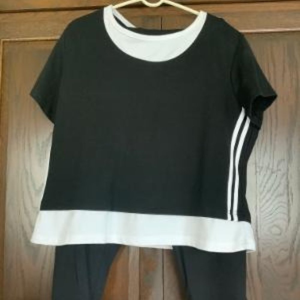 Black & White Capri Set (NWT)  3X